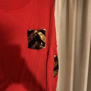 Cute Sequence quarter sleeve shirt